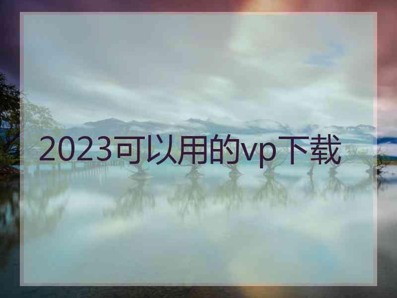 2023可以用的vp下载