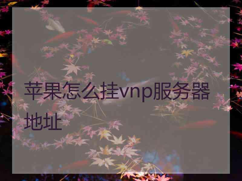 苹果怎么挂vnp服务器地址