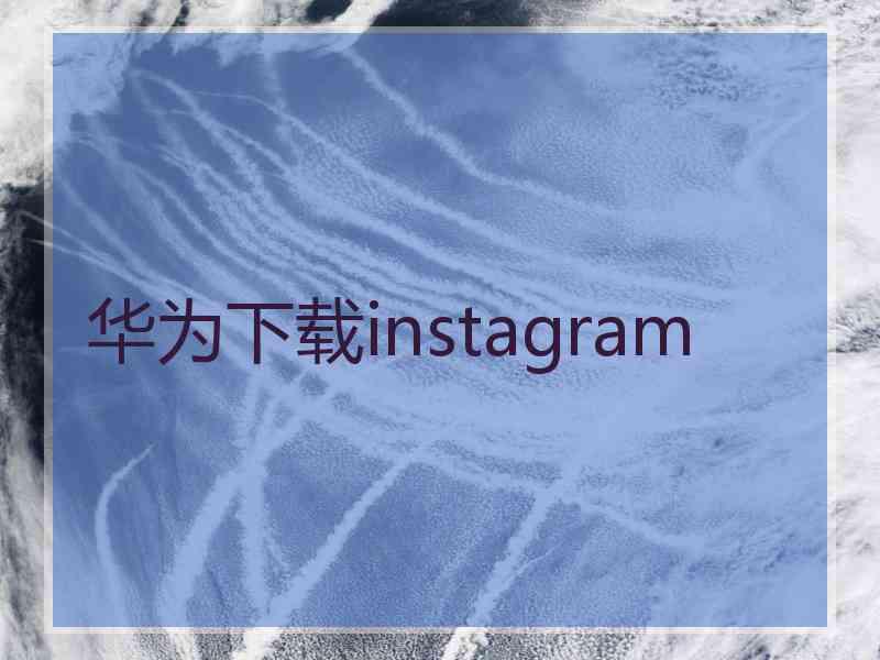 华为下载instagram