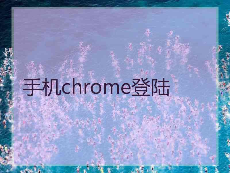 手机chrome登陆