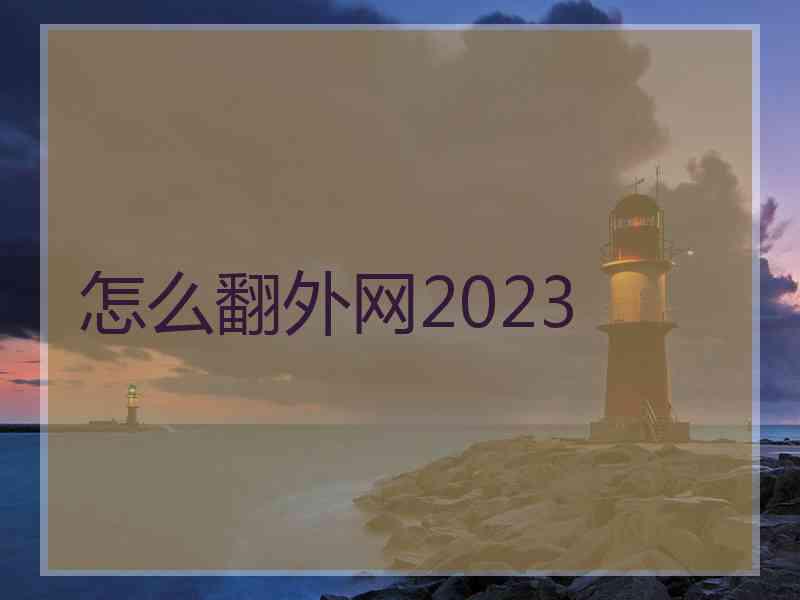 怎么翻外网2023