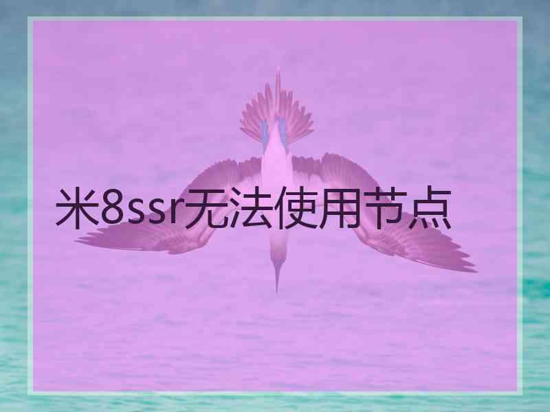 米8ssr无法使用节点