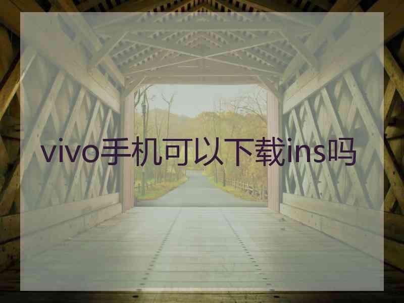 vivo手机可以下载ins吗