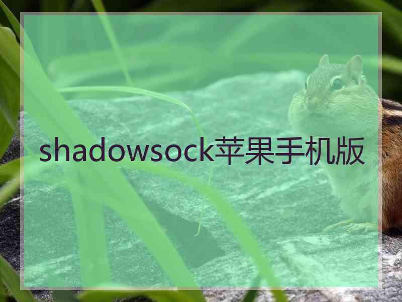 shadowsock苹果手机版