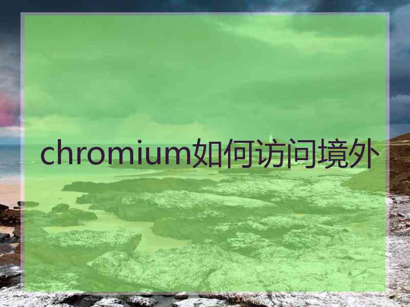 chromium如何访问境外