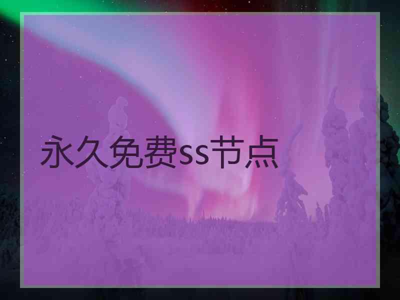 永久免费ss节点