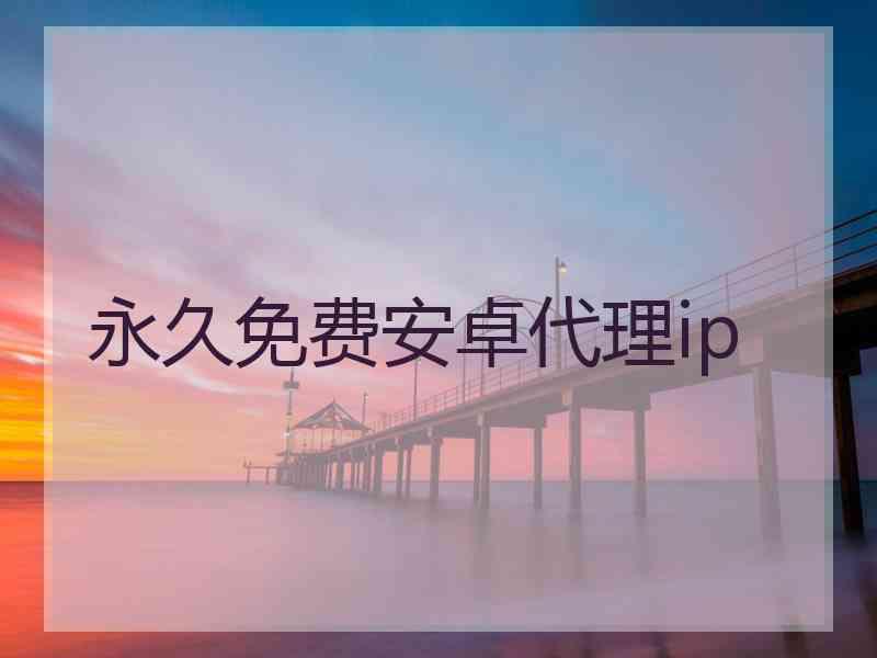 永久免费安卓代理ip