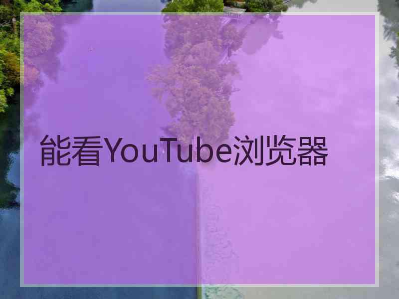 能看YouTube浏览器